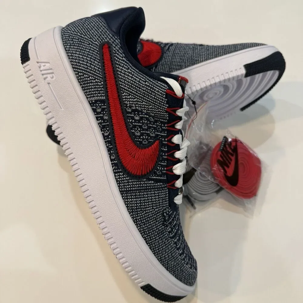 Mens Size 8 Nike AF1 Ultra Flyknit Low Robert Kraft Wolf Grey White FV4079-012